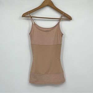 Yummie tummie nude strappy shapewear tank XS R layering sculpt smoothing cami